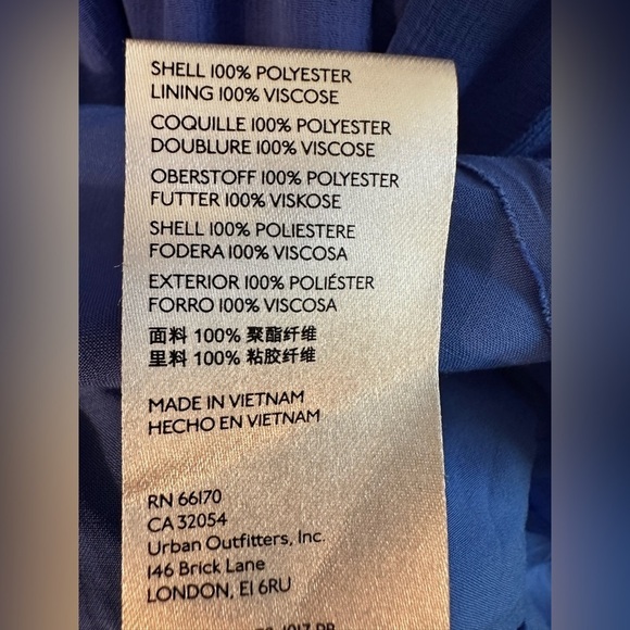 FREE PEOPLE XL Feminine Esme Mini Brilliant Blue Halter Chiffon Satin Strap SEXY - Picture 13 of 15